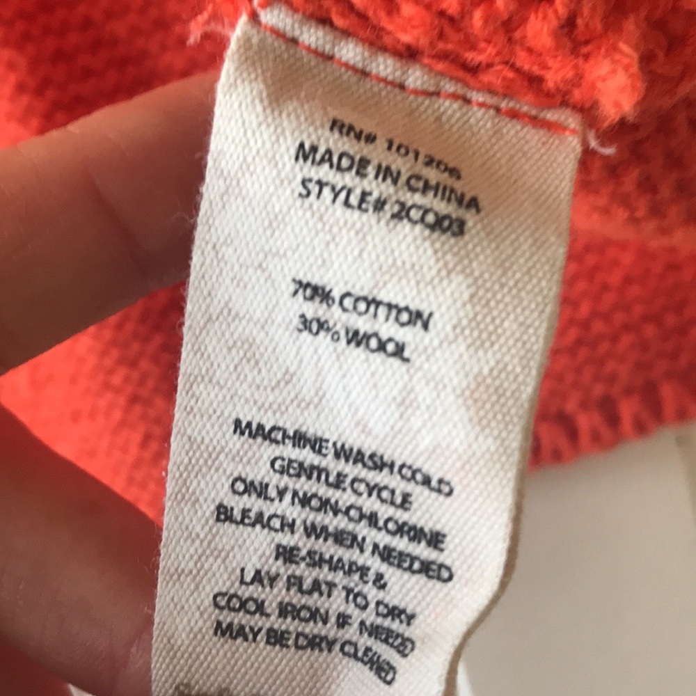 Soft surroundings wool blend sweater orange - Picture 7 of 7